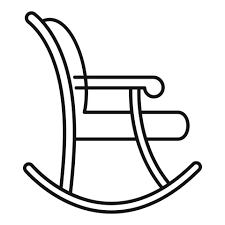 rocking chair icon outline style