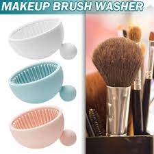 makeup brush cleaning bowl brush
