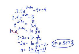 solving base e exponential equations