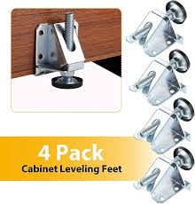 steel leveling feet with locking nuts