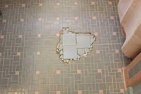 gray bathroom floor