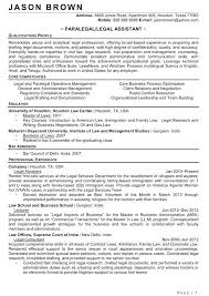 Sample Of Paralegal Resume Paralegal Resume Sample Paralegal Resume