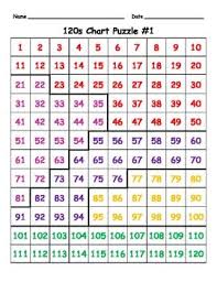 Puzzle Time 120s Chart Puzzle Samples Math Charts Math
