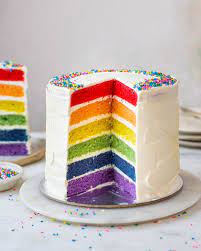 Shivesh Rainbow Cake gambar png