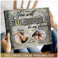 personalized couple photo canvas print