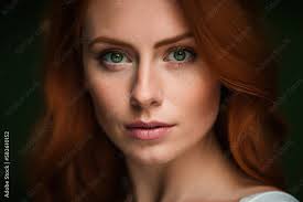 headshot of a stunning redhead woman