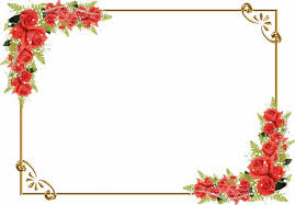 borders red flower frame png png image