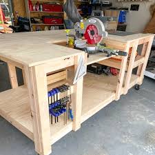 diy mobile workbench with rigid table