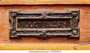 Vintage Letter Mailbox On Wooden Door Stock Photo 785704843 gambar png