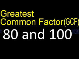 greatest common factor gcf 80