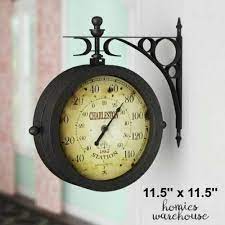 Wall Clock Double Sided Vintage Antique