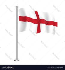 england flag isolated wave country