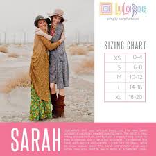 Sarah Cardigan Sizing Chart Lularoe Tops Kimonos And