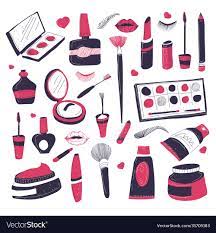 makeup cosmetics for beauty salon set