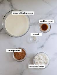 homemade chocolate whipped cream recipe