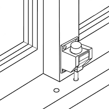 White Sliding Patio Door Lock U 9869