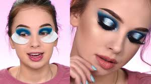 blue smokey eye makeup tutorial
