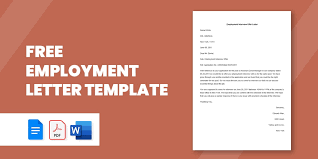 14 employment letter template doc pdf