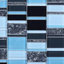 Glass Mosaic Tile Backsplash Shower