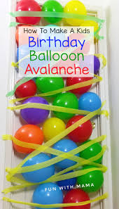 kids birthday balloon avalanche