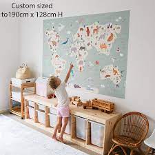 Animals World Map Decal Buy Or
