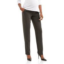 Oh Mamma Maternity Career Pants With Full Panel And Straight Leg Available In Plus Sizes