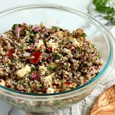 cranberry apple quinoa salad with