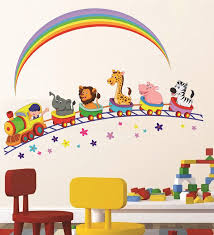 Buy Pvc Wall Stickers Animals Train And