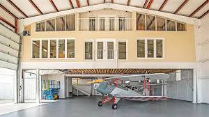 home above an airplane hangar offers
