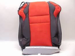 Black Leather Alcantara Seat Backrest