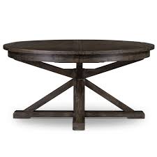 The clover table, a smaller 50 model of the expanding round table, has only 4 leaves and starts at $22,000. Cintra Reclaimed Wood Expandable Round Kitchen Table 47 Gray Zin Home