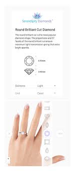 Serendipity Diamonds Diamond Sizes Engagement Ring Shapes