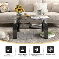 Rectangle Glass Coffee Table Hw66849hs