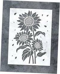 Sunflower Stencil Stencil Painting