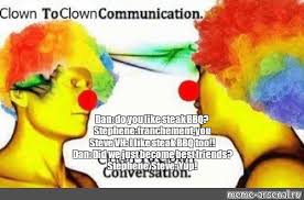 create meme text clown face clown