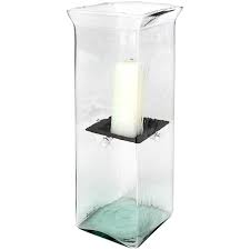 Glass Square Hurricane Candle Holder