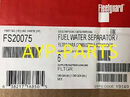 Case Of 6 Fs20075 Fleetguard Fuel Filter For Kenworth Peterbilt Paccar Mx 13 Ebay