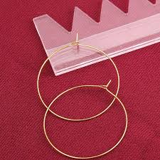 metal wire circle earrings beading