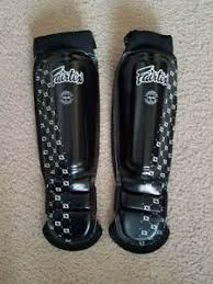Details About New Fairtex Sp6 Neoprene Black Shin Pads Guards Muay Thai Boxing Mma Size Small