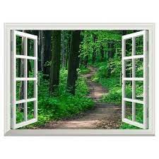 3d Forest Trees Window Sticker Nature