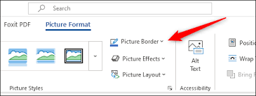 put borders around images in microsoft word