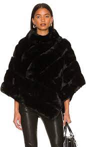 Adrienne Landau Faux Fur Wrap In Black