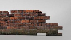 Broken Brick Wall 3d Model 5