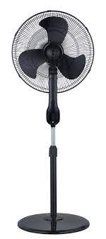 black oscillating pedestal fan