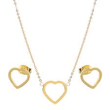 10357ist hollow gold heart set imono