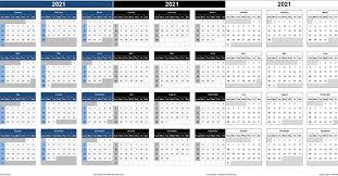 calendar 2021 excel templates