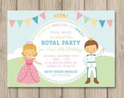 Princess Invitations Etsy