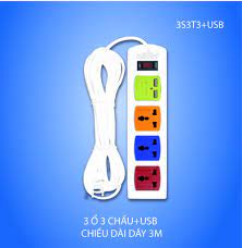 Ổ CẮM ĐIỆN ROBOT 3 Ổ 3 CHẤU + USB MULTI 3S3U – App Số 1