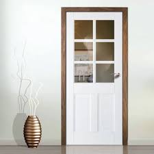 China Customized Half Glass Wooden Door