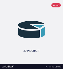 Two Color 3d Pie Chart Icon From User Interface